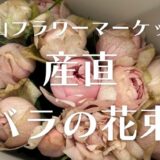 青山フラワーマーケット産直バラの花束